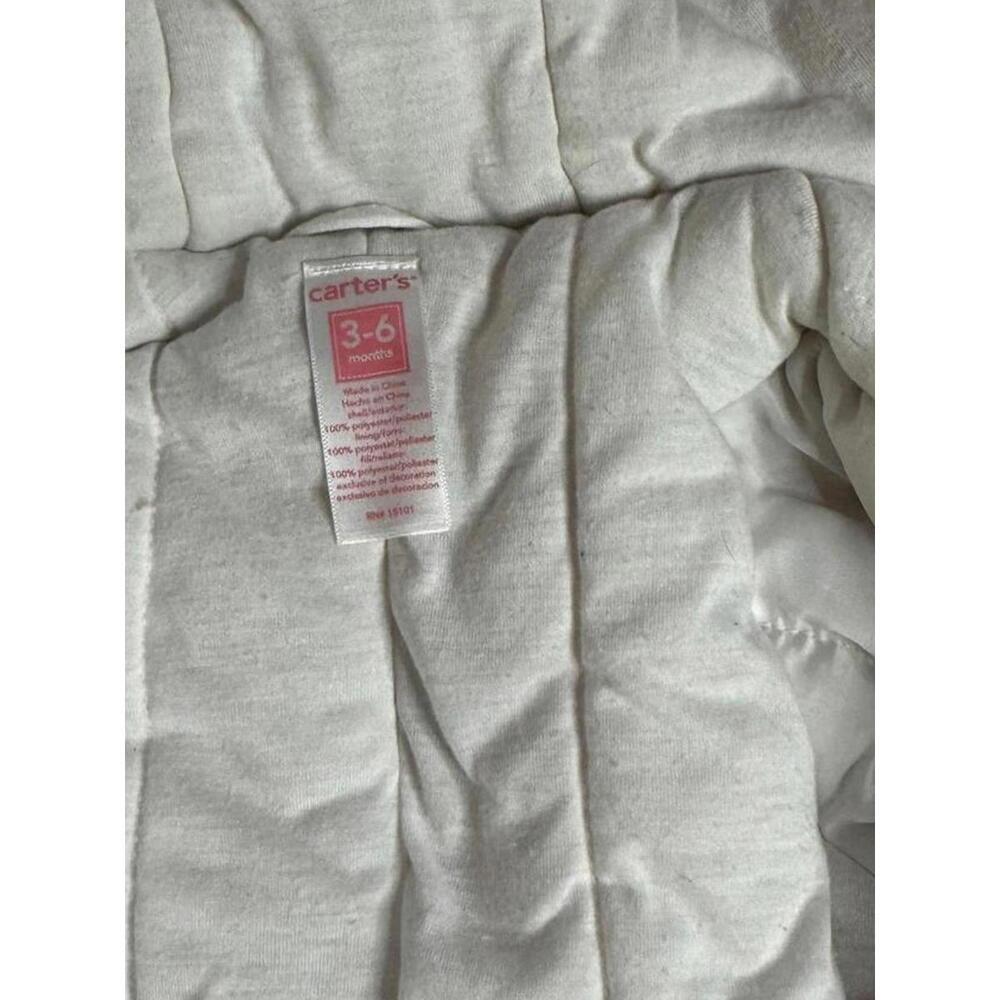 OshKosh B'gosh Baby Girls Pink Fleece Hooded Snowsuit Size 6-12 Months Very Warm - Picture 4 of 5